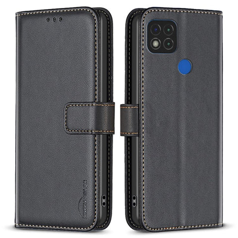 BINFEN COLOR BF17 Wallet Case for Xiaomi Redmi 9C / Redmi 9C NFC / Redmi 10A / Poco C31 Stand Leather Phone Cover