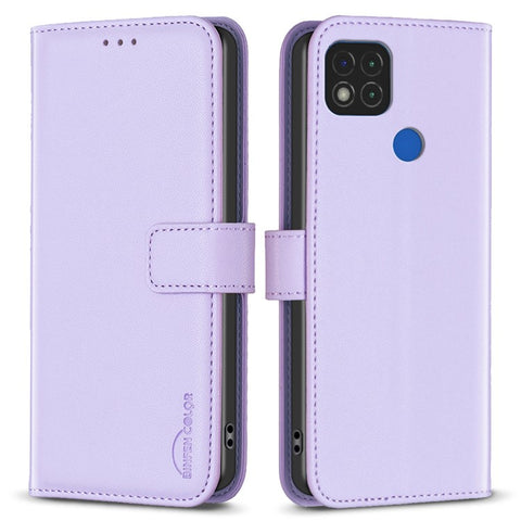 BINFEN COLOR BF17 Wallet Case for Xiaomi Redmi 9C / Redmi 9C NFC / Redmi 10A / Poco C31 Stand Leather Phone Cover