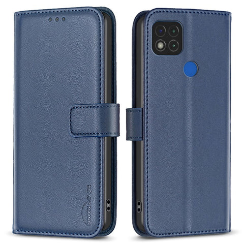 BINFEN COLOR BF17 Wallet Case for Xiaomi Redmi 9C / Redmi 9C NFC / Redmi 10A / Poco C31 Stand Leather Phone Cover