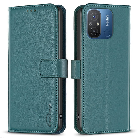 BINFEN COLOR BF17 For Xiaomi Poco C55 4G / Redmi 12C 4G Phone Case PU Leather Wallet Stand Phone Cover