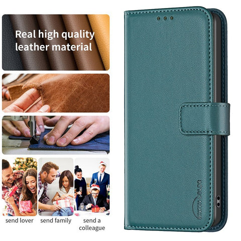 BINFEN COLOR BF17 For Xiaomi Poco C55 4G / Redmi 12C 4G Phone Case PU Leather Wallet Stand Phone Cover