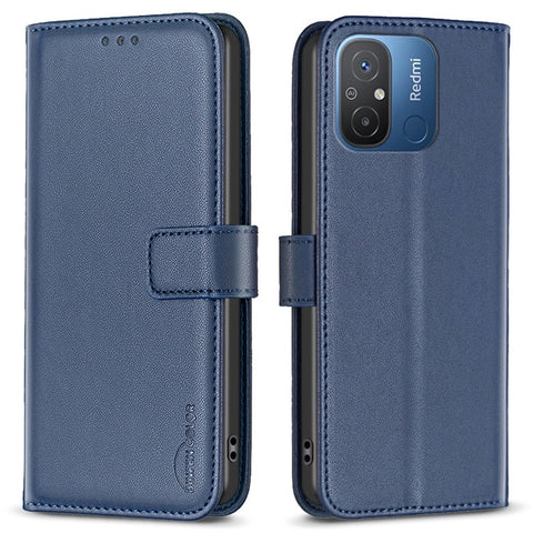 BINFEN COLOR BF17 For Xiaomi Poco C55 4G / Redmi 12C 4G Phone Case PU Leather Wallet Stand Phone Cover