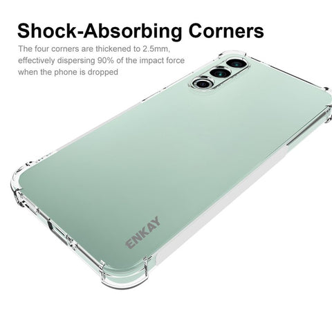 ENKAY HAT PRINCE For Meizu 20 Anti-slip Strip Edge TPU Clear Phone Cover Dustproof Phone Case