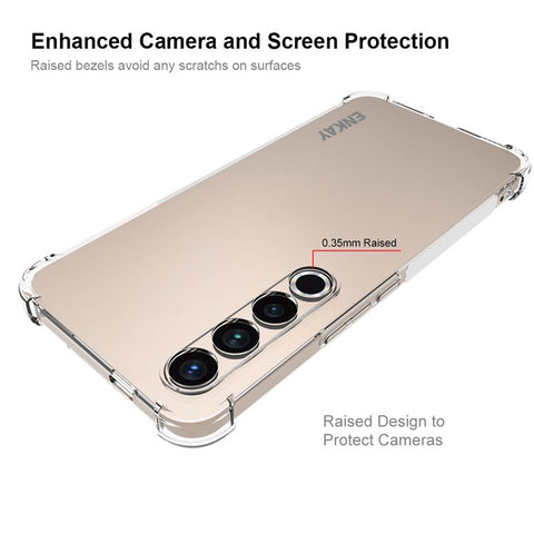 ENKAY HAT PRINCE For Meizu 20 Pro Shockproof Smartphone Case Clear Anti-slip Strip Edge TPU Phone Cover