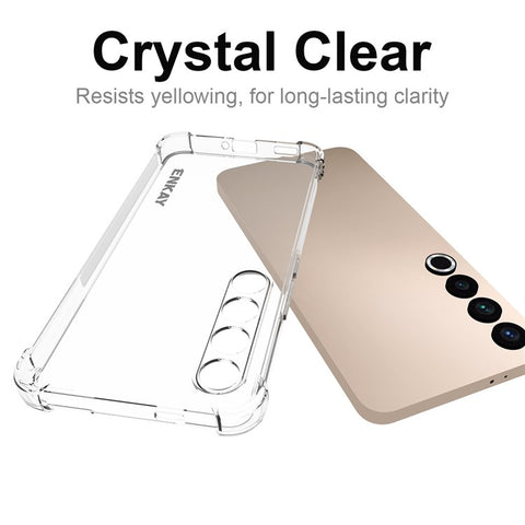 ENKAY HAT PRINCE For Meizu 20 Pro Shockproof Smartphone Case Clear Anti-slip Strip Edge TPU Phone Cover
