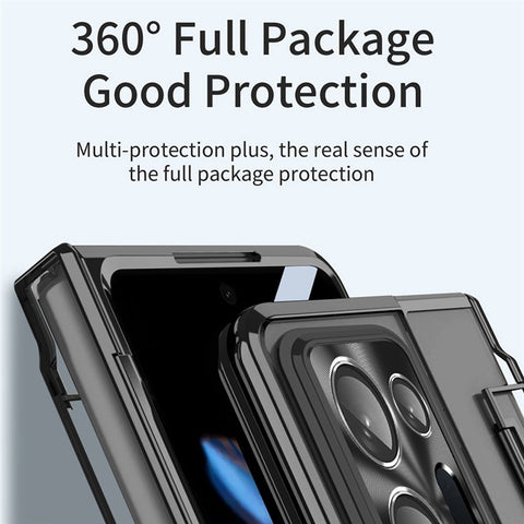 For Oppo Find N2 5G Folding Phone Case Hard PC Phone Cover with Kickstand Function and Stylus Pen
