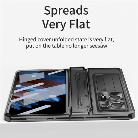 For Oppo Find N2 5G Folding Phone Case Hard PC Phone Cover with Kickstand Function and Stylus Pen