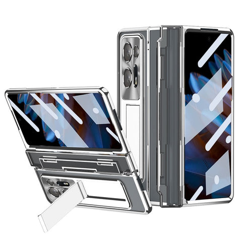For Oppo Find N2 5G Folding Phone Case Hard PC Phone Cover with Kickstand Function and Stylus Pen