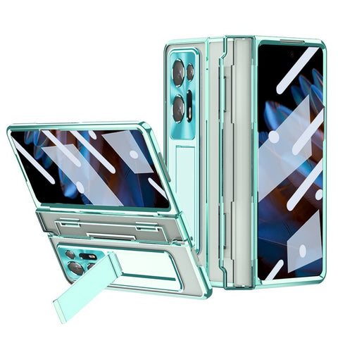 For Oppo Find N2 5G Folding Phone Case Hard PC Phone Cover with Kickstand Function and Stylus Pen