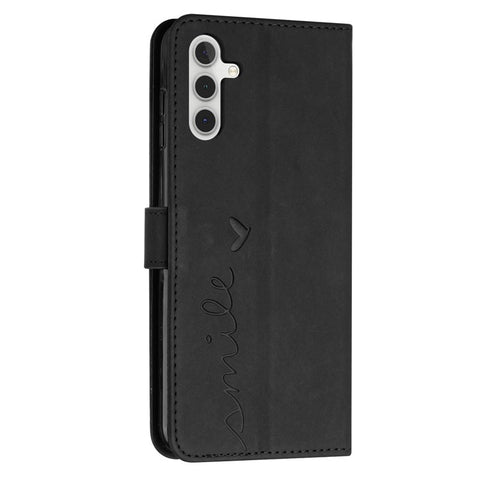 For Samsung Galaxy M14 5G / F14 5G Leather Case Heart Shape Stand Wallet Phone Cover with Shoulder Strap