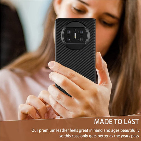 VILI TC Series Phone Case for Huawei Mate X3 5G Textured PU Leather Coated PC+TPU Shockproof Cover