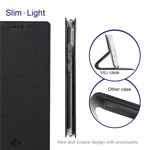 VILI DMX Series Phone Stand Cover for Xiaomi 13 Ultra , PU Leather Anti-Scratch Card Slots Phone Case