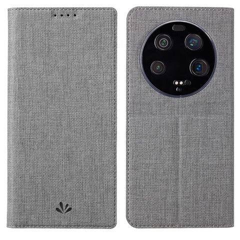 VILI DMX Series Phone Stand Cover for Xiaomi 13 Ultra , PU Leather Anti-Scratch Card Slots Phone Case