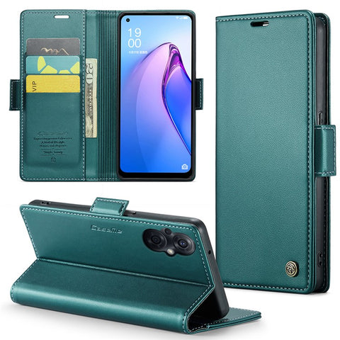 For Oppo A96 (China) 5G / Reno7 Z 5G / Reno7 Lite 5G / Reno8 Lite 5G / F21 Pro 5G / Reno8 Z 5G Leather Case CASEME 023 RFID Blocking Card Slot