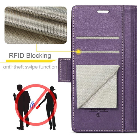 For Oppo Reno8 T 5G / A1 Pro 5G Leather Case CASEME 023 RFID Blocking 3 Card Slot Mobile Cover