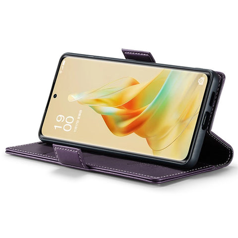 For Oppo Reno8 T 5G / A1 Pro 5G Leather Case CASEME 023 RFID Blocking 3 Card Slot Mobile Cover