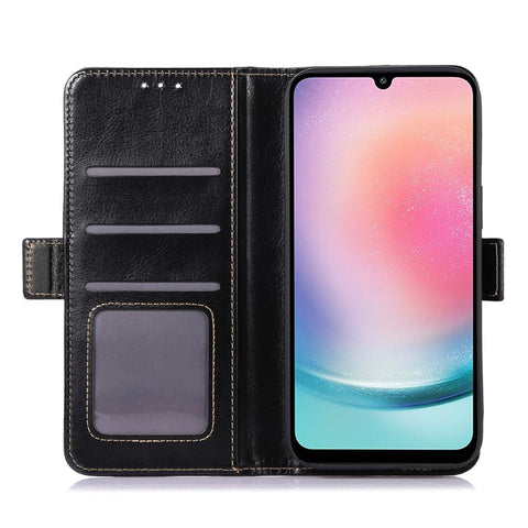 ABEEL For Samsung Galaxy M54 5G / F54 5G PU Leather Phone Cover Crazy Horse Texture Stand Wallet Case