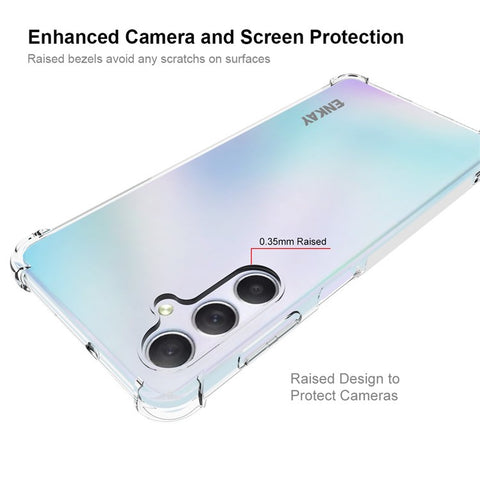 ENKAY HAT PRINCE For Samsung Galaxy M54 5G / F54 5G Soft TPU Cover Clear Phone Case with High Aluminium-silicon Glass Film