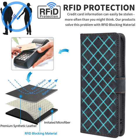 For Xiaomi Poco M5s 4G / Redmi Note 10 4G / Note 10S 4G / Note 11 SE (India) 4G RFID Blocking Mobile Phone PU Leather Stand Case Wallet Cover