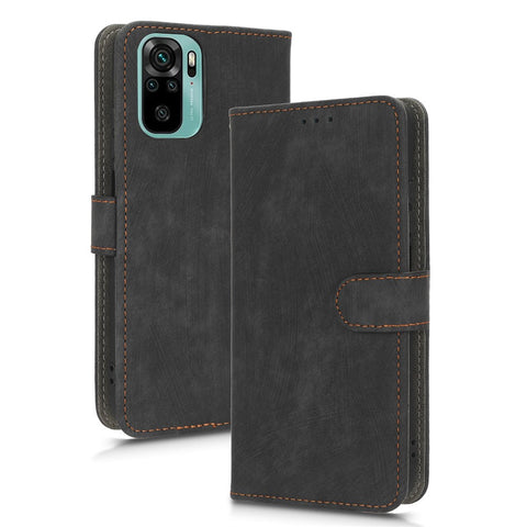 For Xiaomi Poco M5s 4G / Redmi Note 10 4G / Note 10S 4G / Note 11 SE (India) 4G RFID Blocking Mobile Phone PU Leather Stand Case Wallet Cover