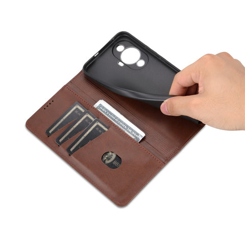 AZNS For Huawei nova 11 / nova 12s 4G / nova 12 Lite 4G Magnetic Closing PU Leather Phone Case Flip Wallet Stand Cover