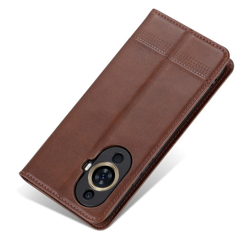 AZNS For Huawei nova 11 / nova 12s 4G / nova 12 Lite 4G Magnetic Closing PU Leather Phone Case Flip Wallet Stand Cover