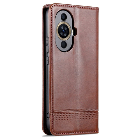 AZNS For Huawei nova 11 / nova 12s 4G / nova 12 Lite 4G Magnetic Closing PU Leather Phone Case Flip Wallet Stand Cover