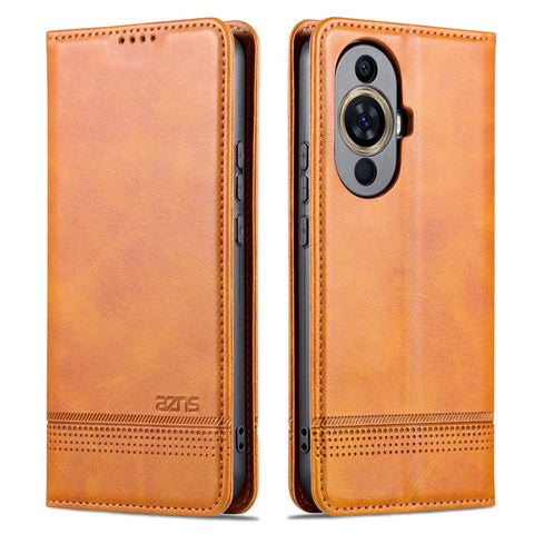 AZNS For Huawei nova 11 / nova 12s 4G / nova 12 Lite 4G Magnetic Closing PU Leather Phone Case Flip Wallet Stand Cover