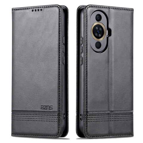 AZNS For Huawei nova 11 / nova 12s 4G / nova 12 Lite 4G Magnetic Closing PU Leather Phone Case Flip Wallet Stand Cover