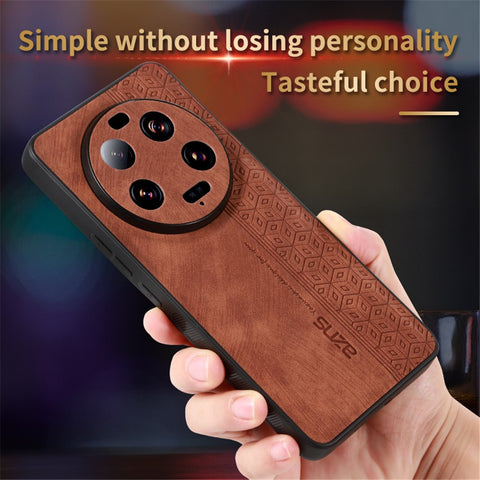 AZNS For Xiaomi 13 Ultra PU Leather+TPU Mobile Phone Case Imprinted Pattern Smartphone Shell Cover