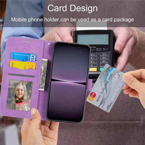 DIERFENG DF-03 for Huawei nova 11 Pro / nova 11 Ultra Lines Imprinted Phone Case PU Leather Wallet Stand Cover