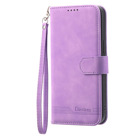 DIERFENG DF-03 for Huawei nova 11 Pro / nova 11 Ultra Lines Imprinted Phone Case PU Leather Wallet Stand Cover