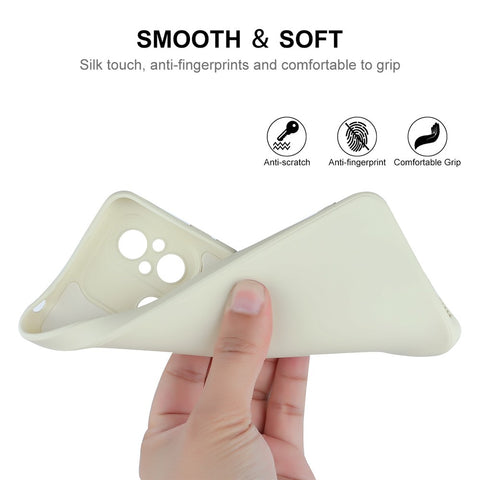 ENKAY HAT PRINCE For Xiaomi Poco C55 4G / Redmi 12C 4G Phone Case Straight Edge Liquid Silicone Cover with 0.26mm High Aluminium-silicon Glass Film