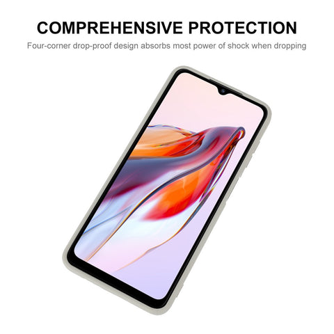 ENKAY HAT PRINCE For Xiaomi Poco C55 4G / Redmi 12C 4G Liquid Silicone Case Straight Edge Camera Protection Phone Cover