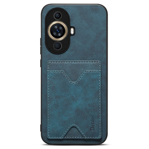 DENIOR For Huawei nova 11 / nova 12s 4G / nova 12 Lite 4G Drop-proof Case PU Leather Coated TPU Phone Cover with Kickstand Card Slot