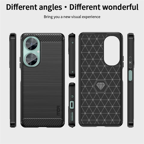 MOFI JK TPU Series-1 for Huawei nova 11i / Maimang 20 Soft TPU Phone Case Carbon Fiber Brushed Phone Cover