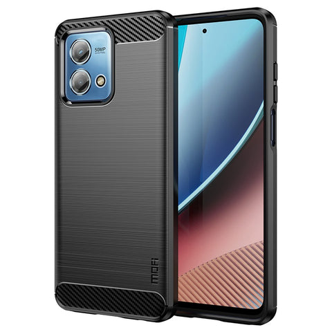 MOFI JK TPU Series-1 Phone Case for Motorola Moto G Stylus (2023) Carbon Fiber Soft TPU Brushed Phone Cover
