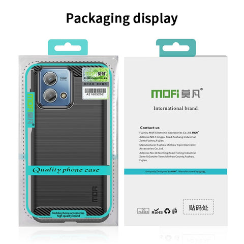 MOFI JK TPU Series-1 Phone Case for Motorola Moto G Stylus (2023) Carbon Fiber Soft TPU Brushed Phone Cover