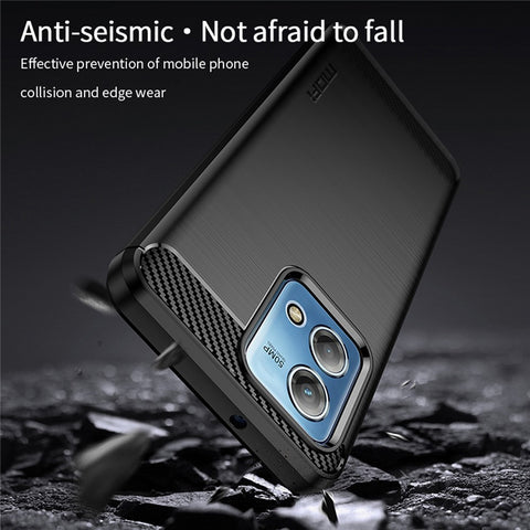 MOFI JK TPU Series-1 Phone Case for Motorola Moto G Stylus (2023) Carbon Fiber Soft TPU Brushed Phone Cover