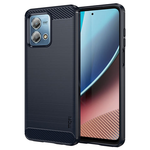 MOFI JK TPU Series-1 Phone Case for Motorola Moto G Stylus (2023) Carbon Fiber Soft TPU Brushed Phone Cover
