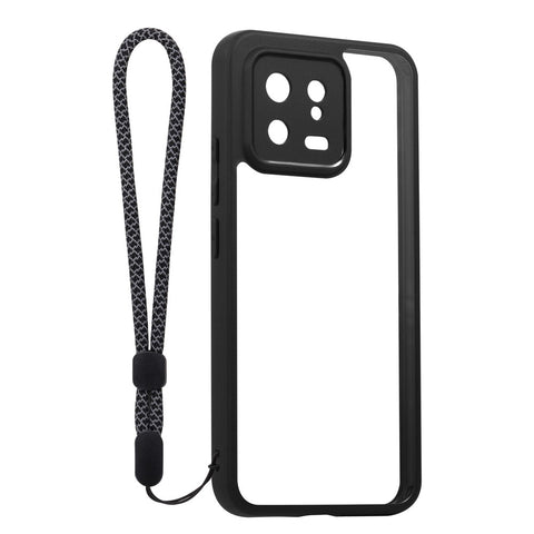 VILI M Series For Xiaomi 13 Dustproof Phone Shell Clear PC+TPU Phone Case with Wrist Strap