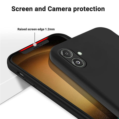 For Samsung Galaxy F14 5G Anti-Dust Liquid Silicone Phone Cover Soft Lining Phone Case with Strap