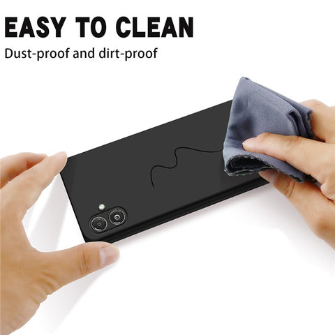 For Samsung Galaxy F14 5G Anti-Dust Liquid Silicone Phone Cover Soft Lining Phone Case with Strap