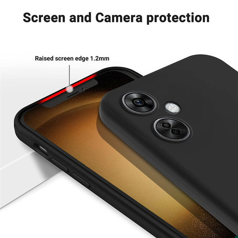 For OnePlus Nord N30 5G / CE 3 Lite 5G Protection Case Soft Lining Liquid Silicone Phone Cover with Strap
