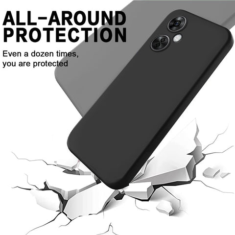 For OnePlus Nord N30 5G / CE 3 Lite 5G Protection Case Soft Lining Liquid Silicone Phone Cover with Strap