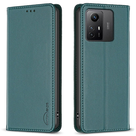 BINFEN COLOR BF18 Protective Case for Xiaomi Redmi Note 12S 4G Phone Shell Leather Cover with Card Holder