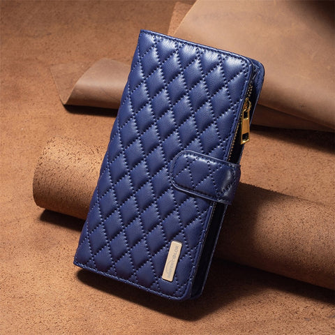 BINFEN COLOR BF Style-15 for Xiaomi Redmi Note 12S 4G Zipper Pocket Leather Wallet Phone Flip Case Stand Cover