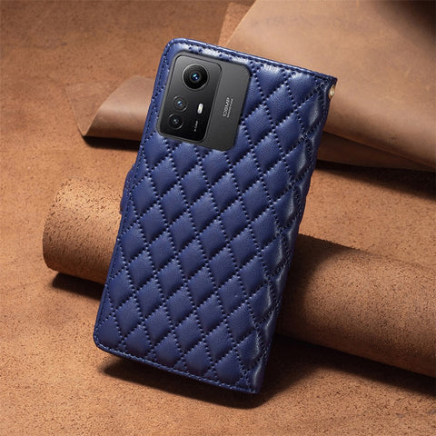 BINFEN COLOR BF Style-15 for Xiaomi Redmi Note 12S 4G Zipper Pocket Leather Wallet Phone Flip Case Stand Cover