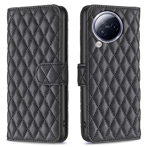BINFEN COLOR BF Style-14 for Xiaomi Civi 3 5G Cell Phone Case Wallet Imprinted Leather Stand Cover