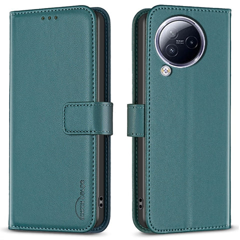 BINFEN COLOR BF17 For Xiaomi Civi 3 5G Anti-Fingerprint Phone Cover Stand TPU+PU Leather Case Wallet